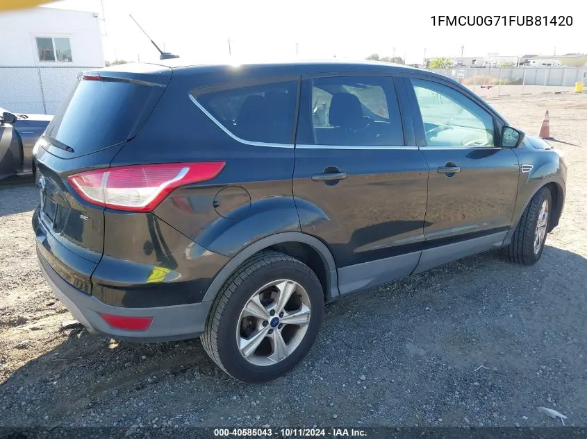 2015 Ford Escape Se VIN: 1FMCU0G71FUB81420 Lot: 40585043