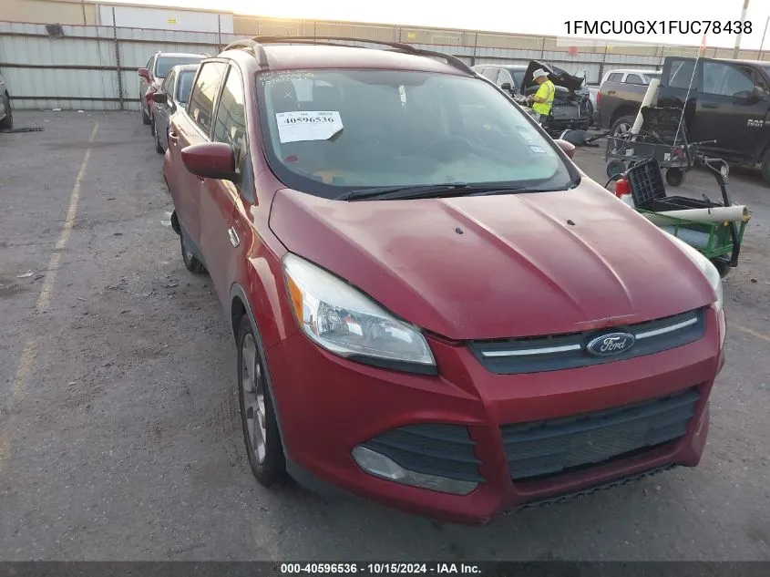 2015 Ford Escape Se VIN: 1FMCU0GX1FUC78438 Lot: 40596536