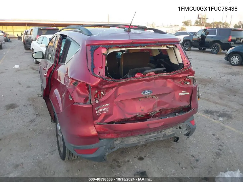 2015 Ford Escape Se VIN: 1FMCU0GX1FUC78438 Lot: 40596536