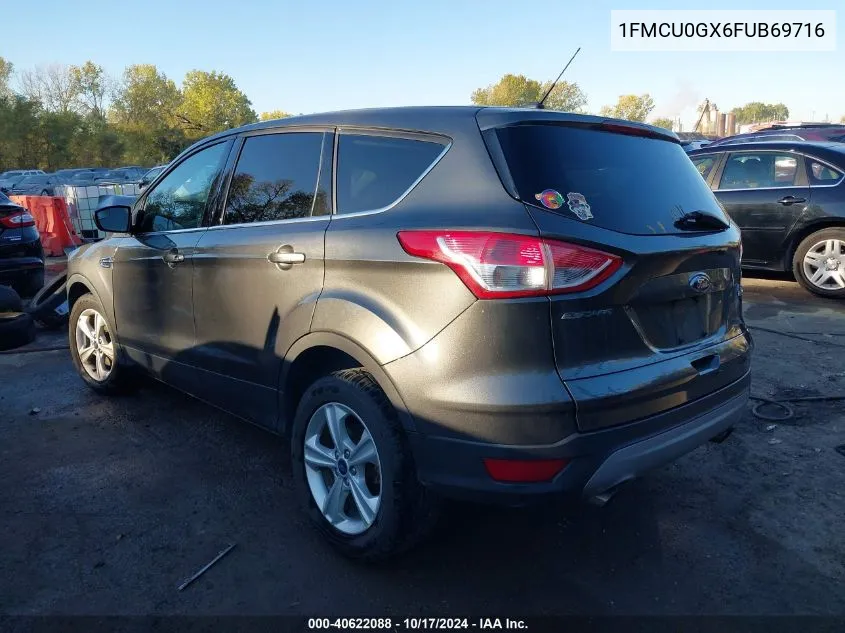 2015 Ford Escape Se VIN: 1FMCU0GX6FUB69716 Lot: 40622088