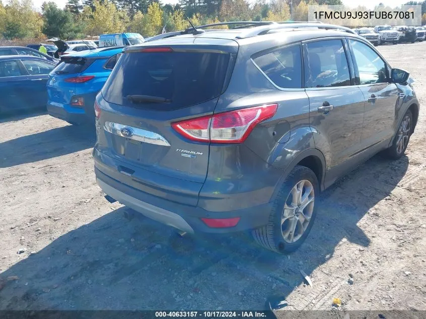 2015 Ford Escape Titanium VIN: 1FMCU9J93FUB67081 Lot: 40633157