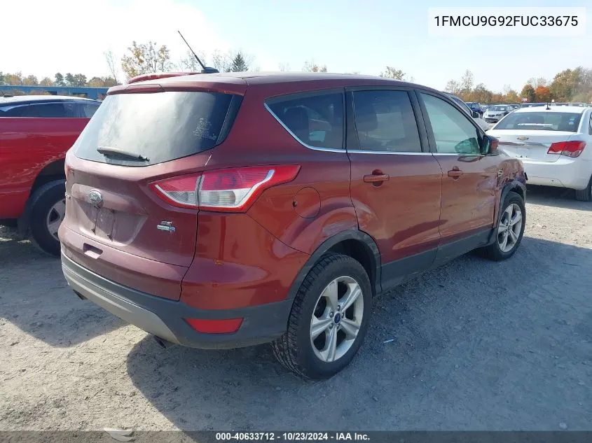 2015 Ford Escape Se VIN: 1FMCU9G92FUC33675 Lot: 40633712