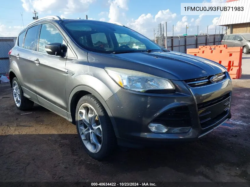 2015 Ford Escape Titanium VIN: 1FMCU0J93FUB71983 Lot: 40634422