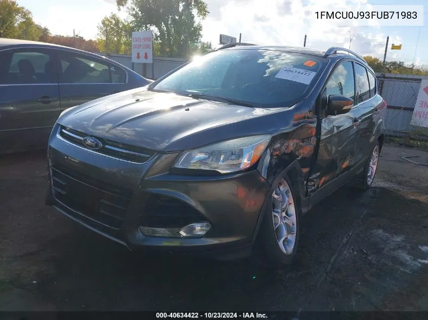 2015 Ford Escape Titanium VIN: 1FMCU0J93FUB71983 Lot: 40634422