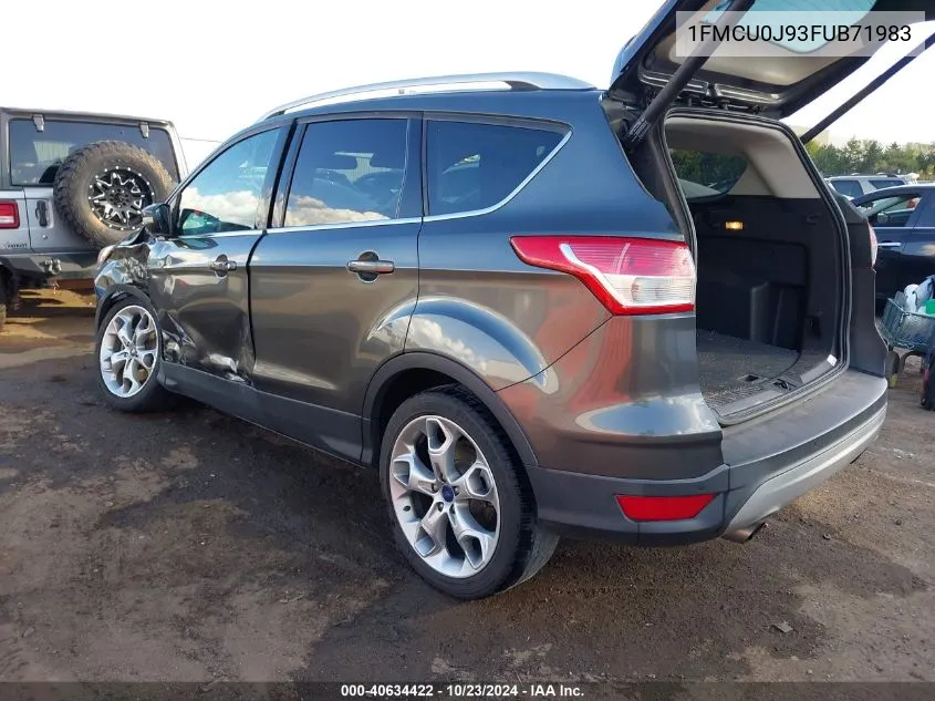 2015 Ford Escape Titanium VIN: 1FMCU0J93FUB71983 Lot: 40634422