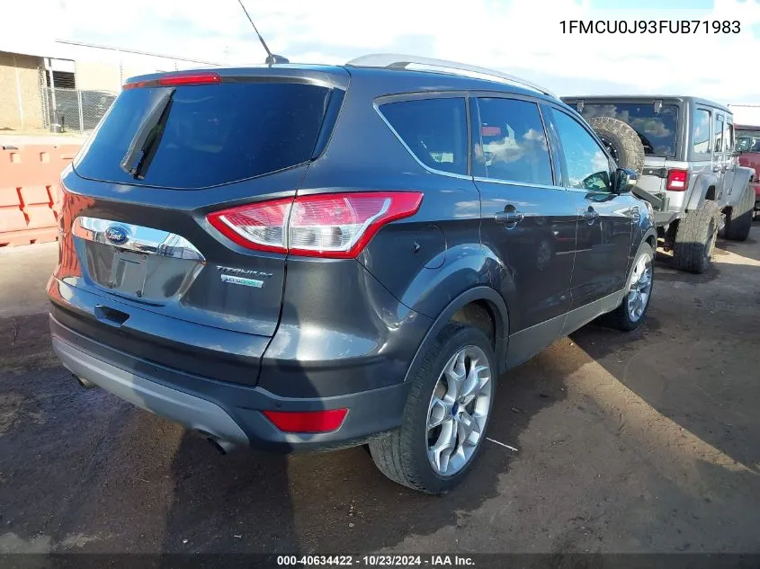 2015 Ford Escape Titanium VIN: 1FMCU0J93FUB71983 Lot: 40634422