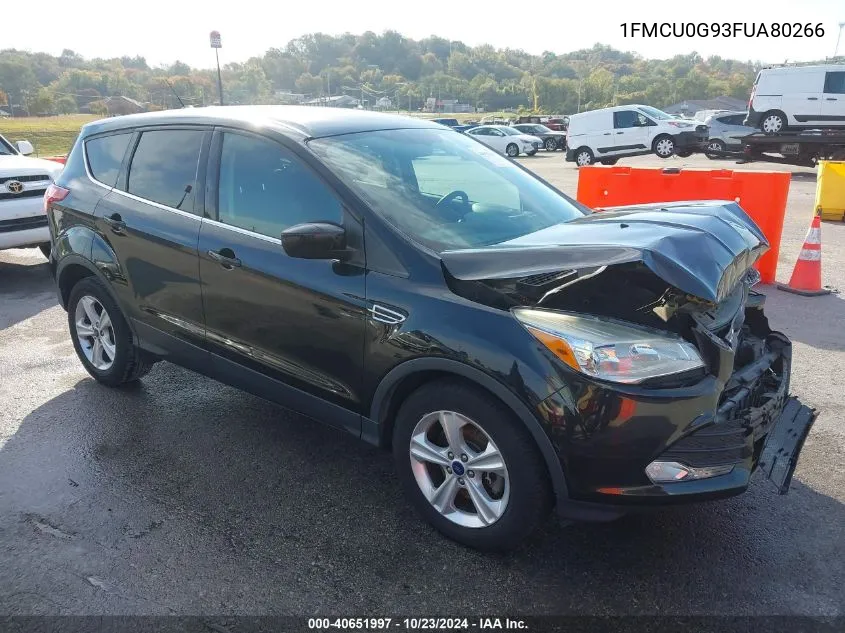 2015 Ford Escape Se VIN: 1FMCU0G93FUA80266 Lot: 40651997