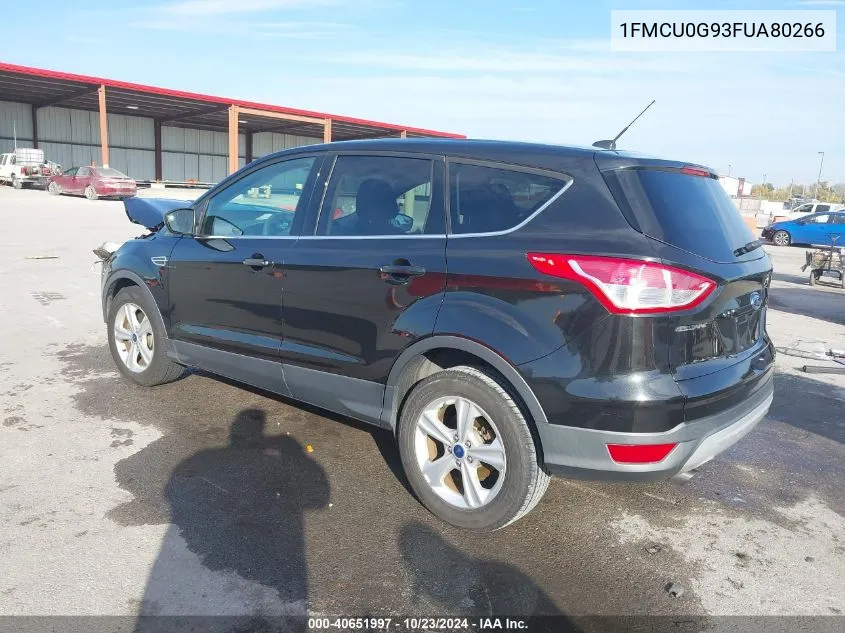 2015 Ford Escape Se VIN: 1FMCU0G93FUA80266 Lot: 40651997