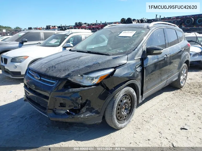 2015 Ford Escape Titanium VIN: 1FMCU0J95FUC42620 Lot: 40655303