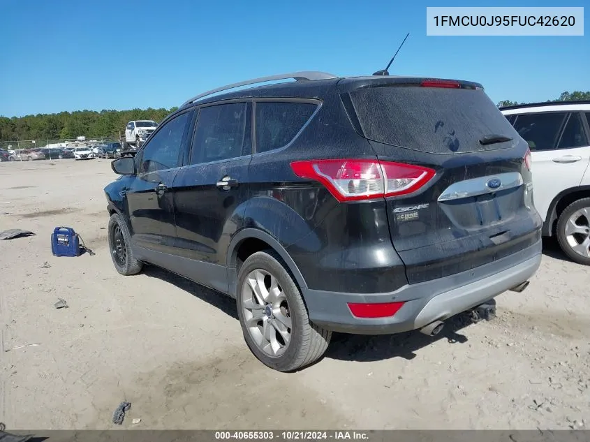 2015 Ford Escape Titanium VIN: 1FMCU0J95FUC42620 Lot: 40655303