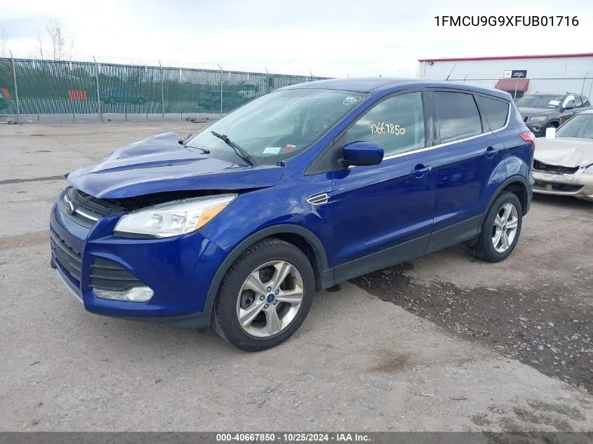 2015 Ford Escape Se VIN: 1FMCU9G9XFUB01716 Lot: 40667850