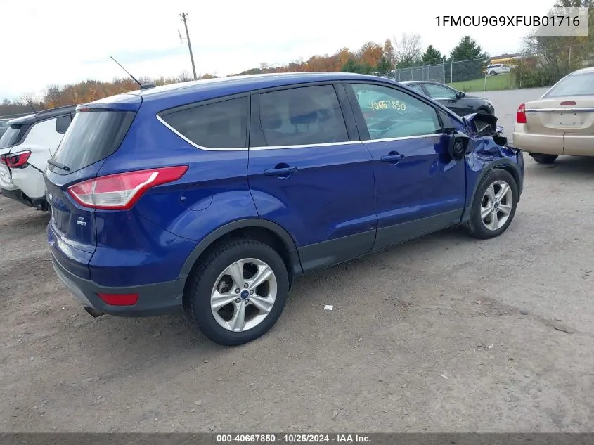 2015 Ford Escape Se VIN: 1FMCU9G9XFUB01716 Lot: 40667850