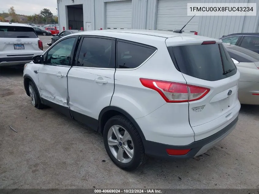 2015 Ford Escape Se VIN: 1FMCU0GX8FUC43234 Lot: 40669024