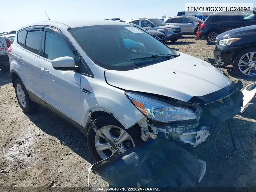 2015 Ford Escape Se VIN: 1FMCU0GXXFUC24698 Lot: 40669649