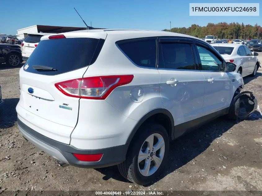 2015 Ford Escape Se VIN: 1FMCU0GXXFUC24698 Lot: 40669649