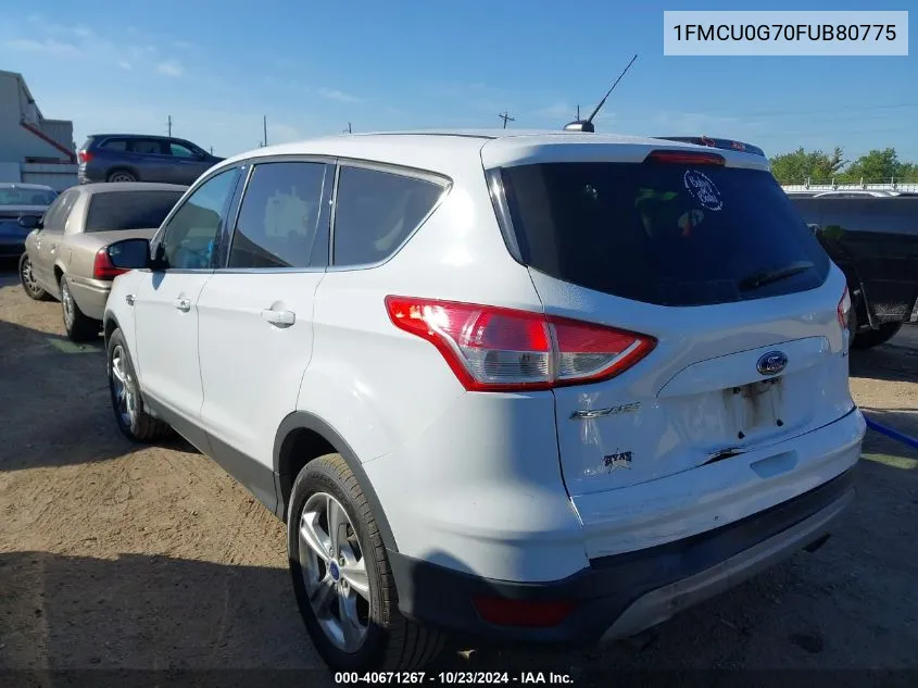 2015 Ford Escape Se VIN: 1FMCU0G70FUB80775 Lot: 40671267