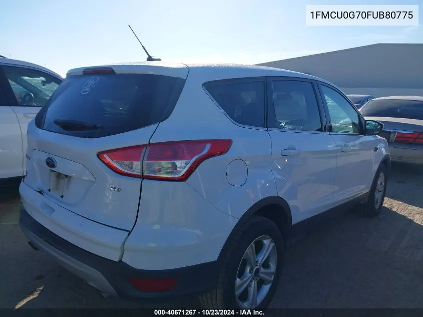 2015 Ford Escape Se VIN: 1FMCU0G70FUB80775 Lot: 40671267