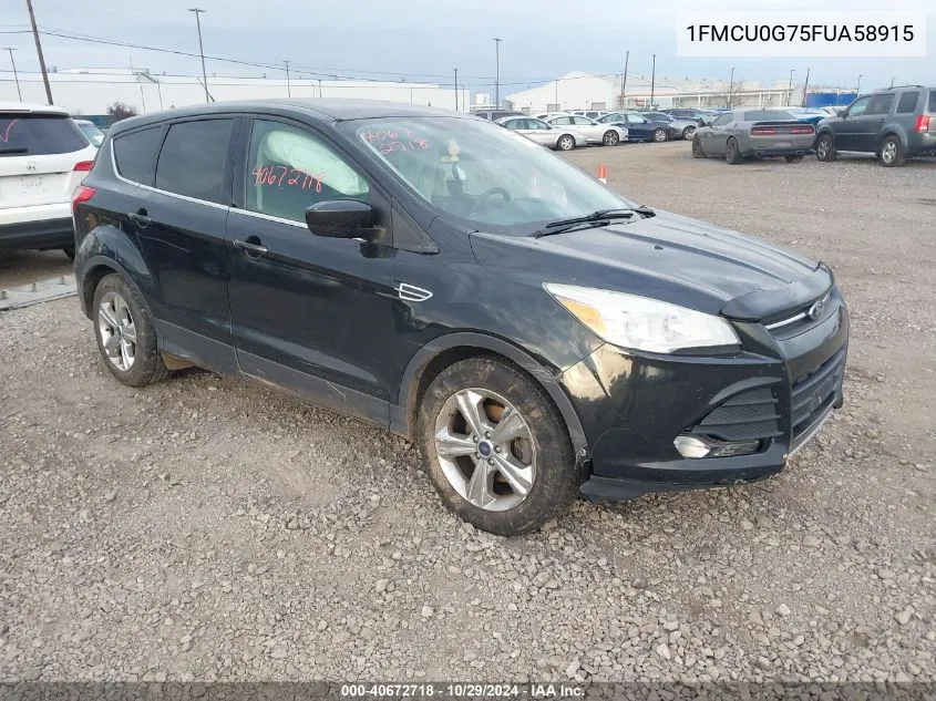 2015 Ford Escape Se VIN: 1FMCU0G75FUA58915 Lot: 40672718