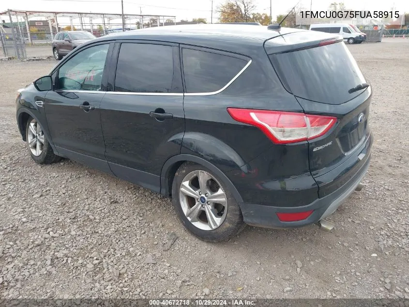 2015 Ford Escape Se VIN: 1FMCU0G75FUA58915 Lot: 40672718