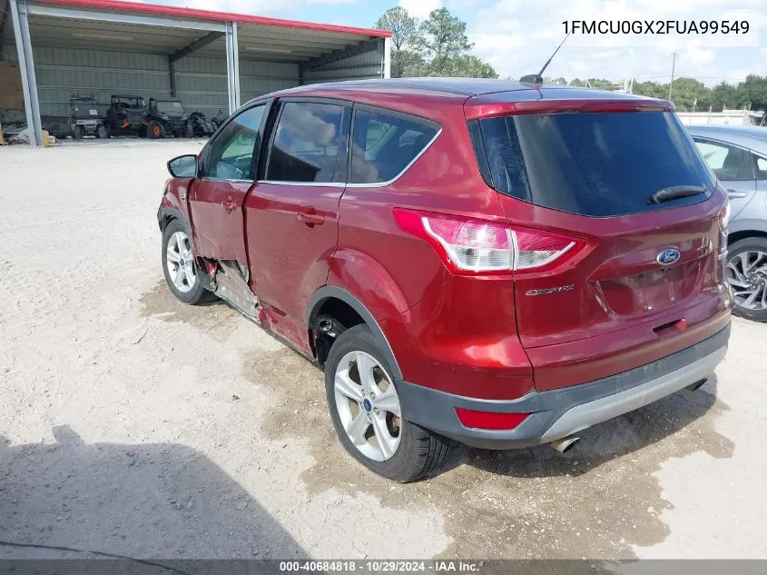 2015 Ford Escape Se VIN: 1FMCU0GX2FUA99549 Lot: 40684818