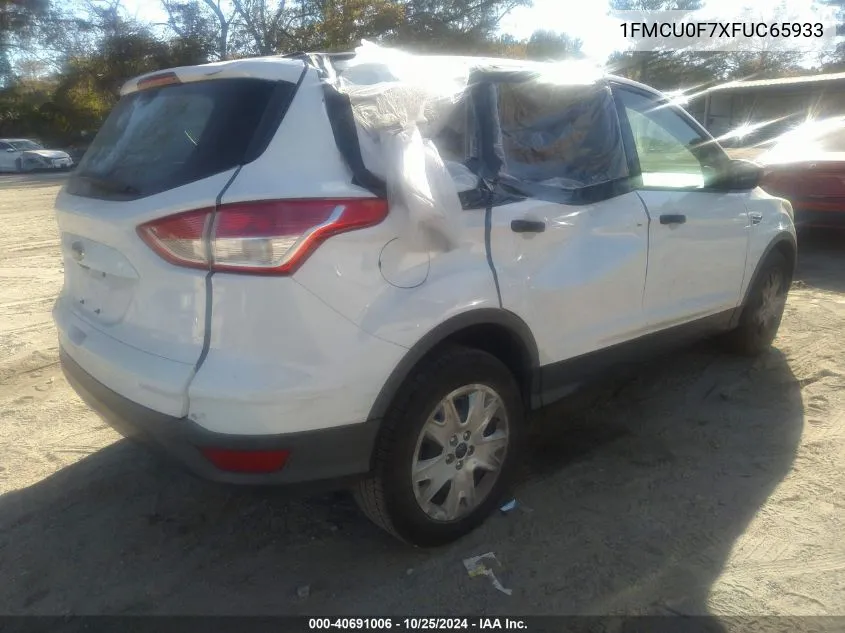 2015 Ford Escape S VIN: 1FMCU0F7XFUC65933 Lot: 40691006