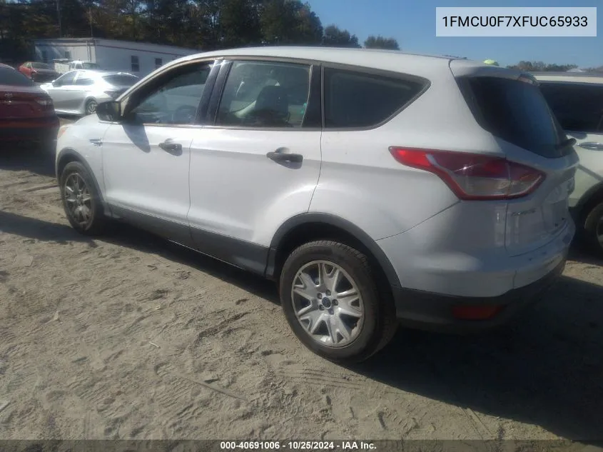 2015 Ford Escape S VIN: 1FMCU0F7XFUC65933 Lot: 40691006