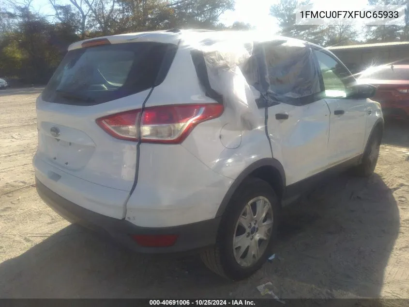 2015 Ford Escape S VIN: 1FMCU0F7XFUC65933 Lot: 40691006