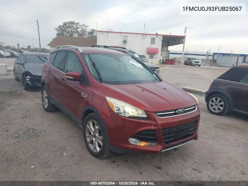 2015 Ford Escape Titanium VIN: 1FMCU0J93FUB25067 Lot: 40702054