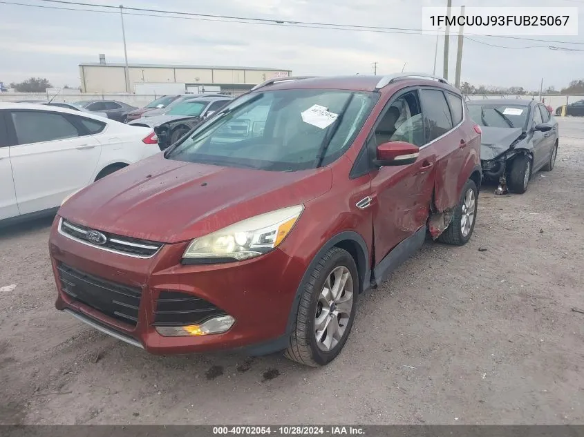 2015 Ford Escape Titanium VIN: 1FMCU0J93FUB25067 Lot: 40702054