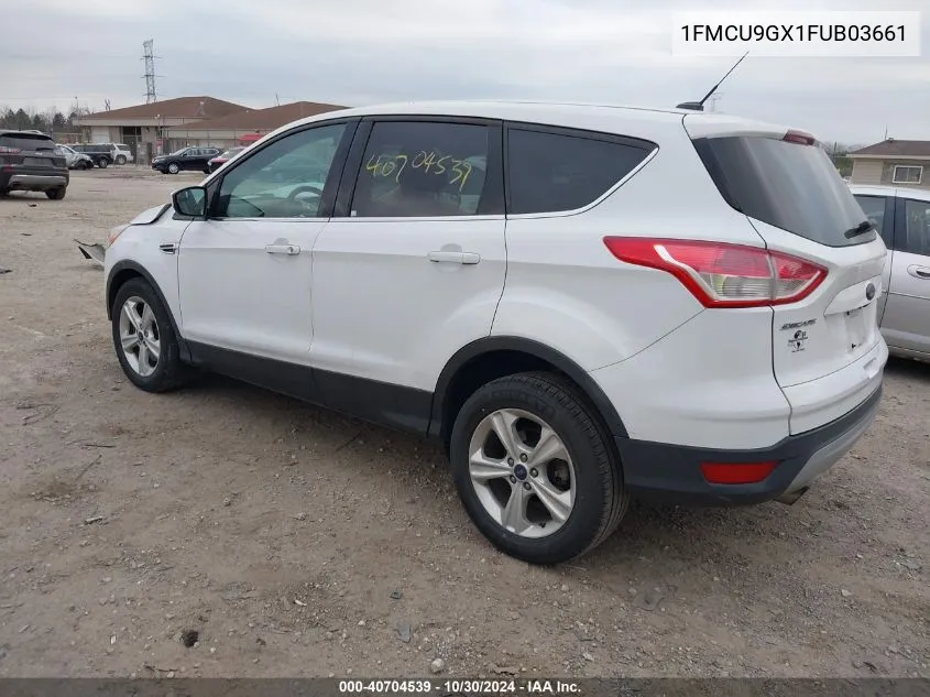 2015 Ford Escape Se VIN: 1FMCU9GX1FUB03661 Lot: 40704539