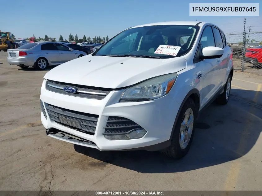 2015 Ford Escape Se VIN: 1FMCU9G9XFUB07645 Lot: 40712901