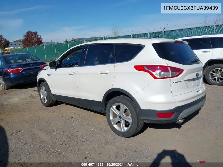 2015 Ford Escape Se VIN: 1FMCU0GX3FUA39439 Lot: 40714855