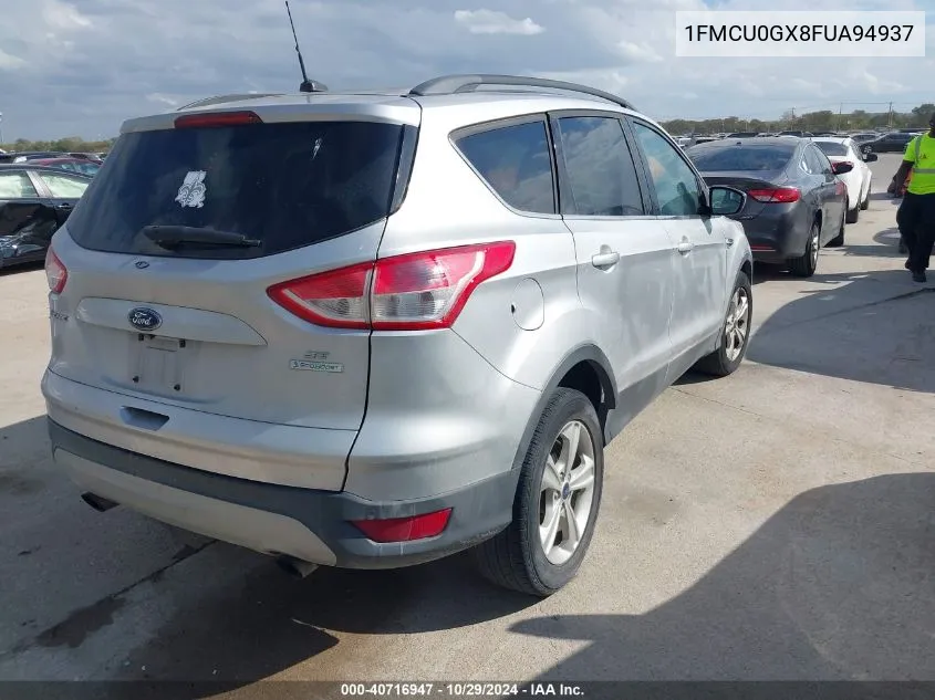 2015 Ford Escape Se VIN: 1FMCU0GX8FUA94937 Lot: 40716947