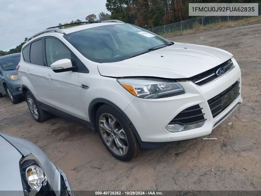 2015 Ford Escape Titanium VIN: 1FMCU0J92FUA62835 Lot: 40728262