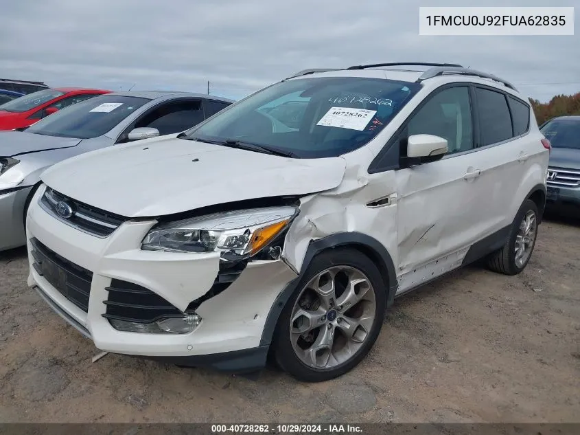 2015 Ford Escape Titanium VIN: 1FMCU0J92FUA62835 Lot: 40728262