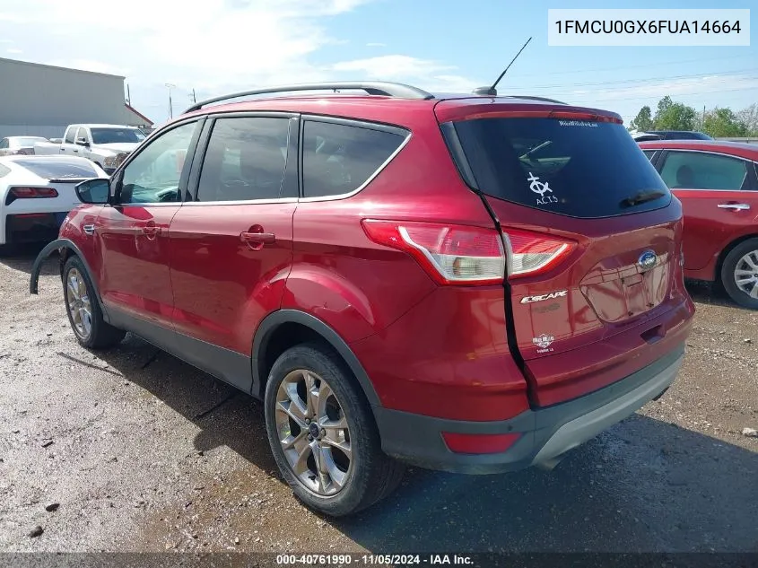 2015 Ford Escape Se VIN: 1FMCU0GX6FUA14664 Lot: 40761990