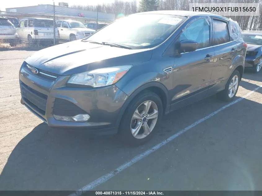 2015 Ford Escape Se VIN: 1FMCU9GX1FUB15650 Lot: 40871315