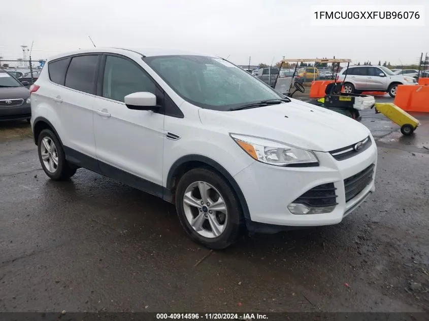 2015 Ford Escape Se VIN: 1FMCU0GXXFUB96076 Lot: 40914596