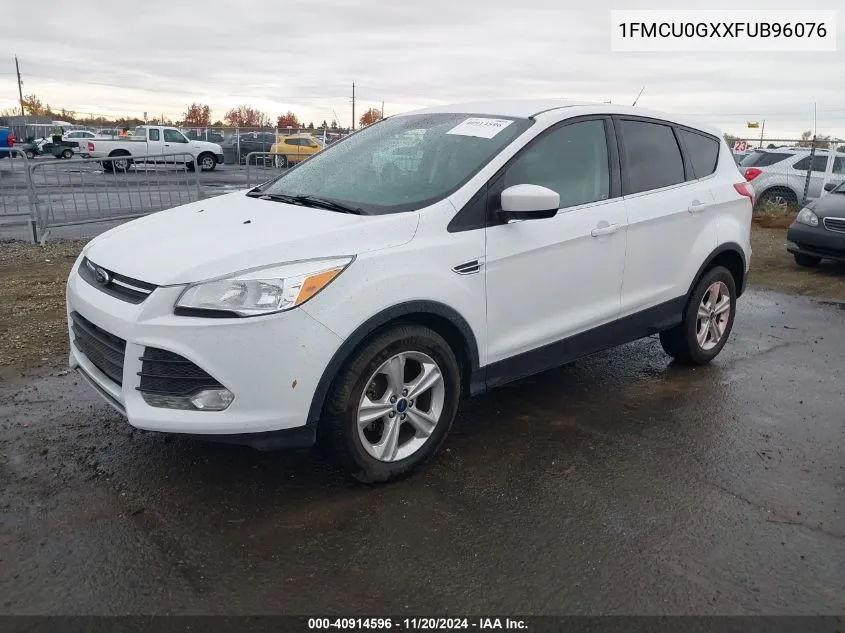 2015 Ford Escape Se VIN: 1FMCU0GXXFUB96076 Lot: 40914596