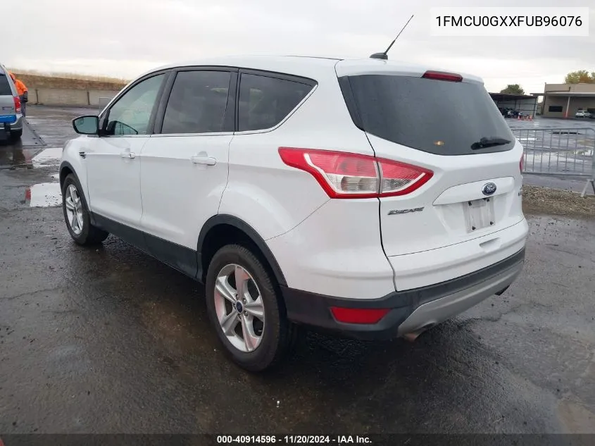 2015 Ford Escape Se VIN: 1FMCU0GXXFUB96076 Lot: 40914596