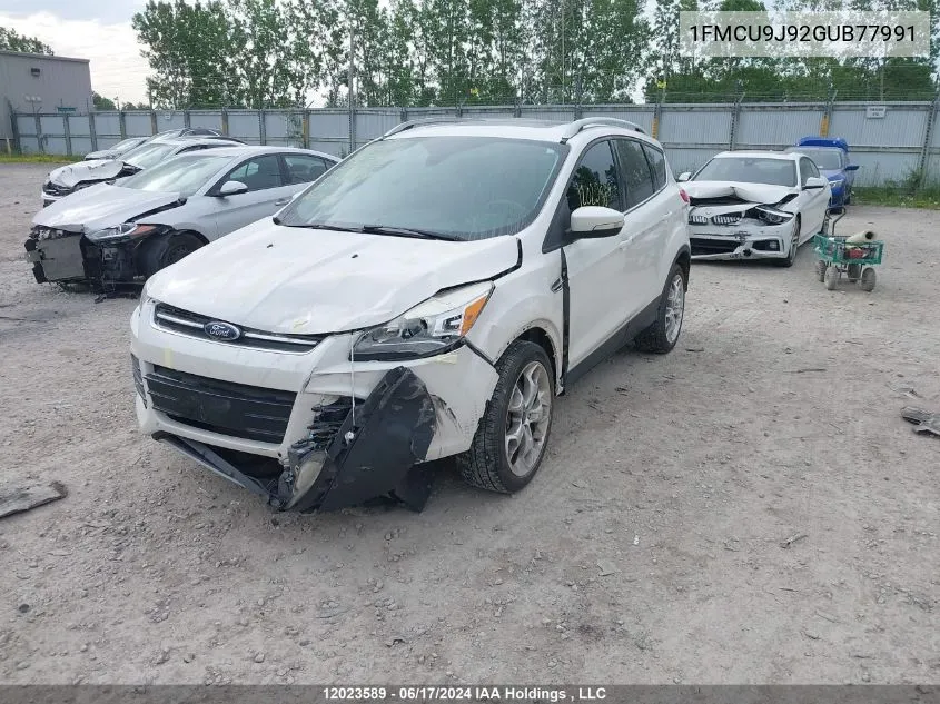 2016 Ford Escape Titanium VIN: 1FMCU9J92GUB77991 Lot: 12023589