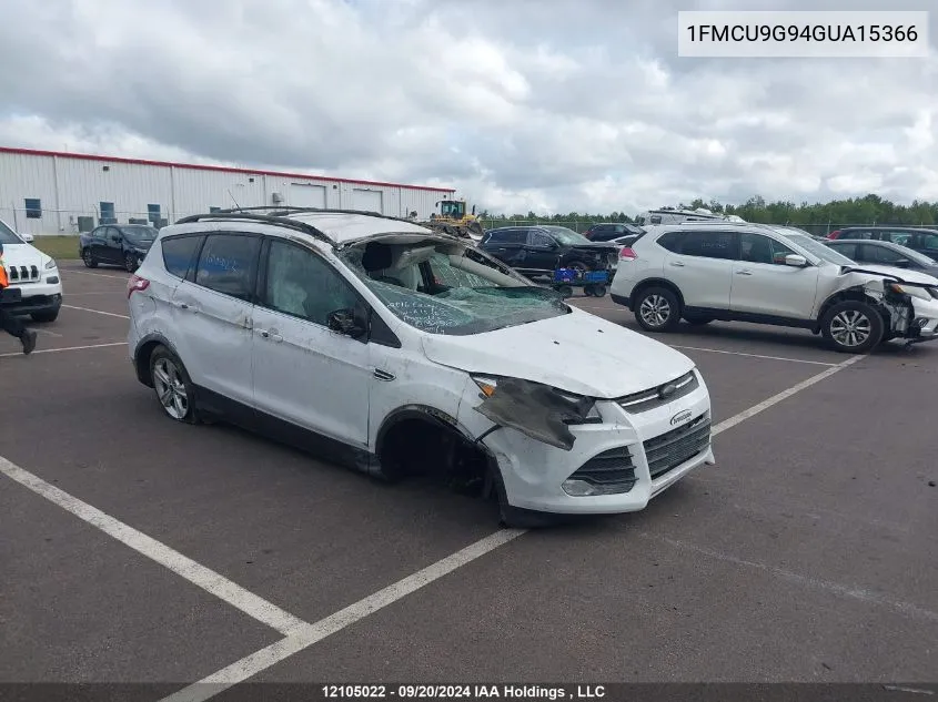 2016 Ford Escape Se VIN: 1FMCU9G94GUA15366 Lot: 12105022