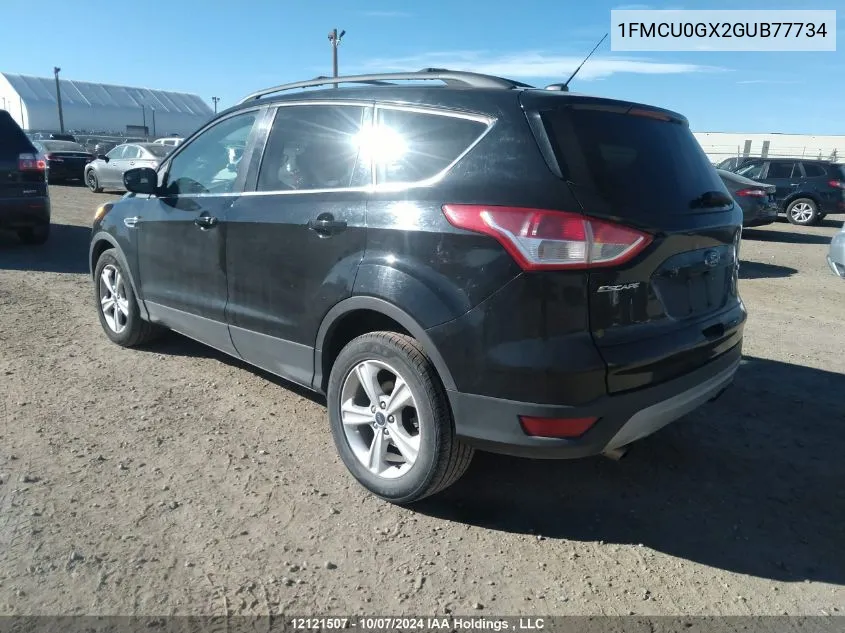 2016 Ford Escape Se VIN: 1FMCU0GX2GUB77734 Lot: 12121507