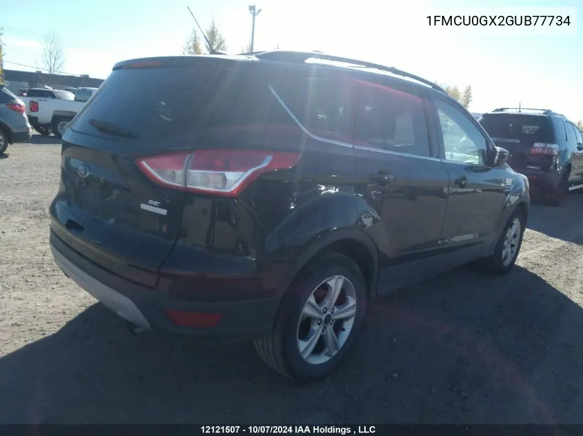 2016 Ford Escape Se VIN: 1FMCU0GX2GUB77734 Lot: 12121507