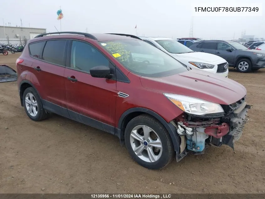 2016 Ford Escape S VIN: 1FMCU0F78GUB77349 Lot: 12135956