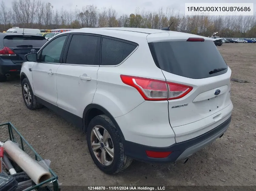 2016 Ford Escape Se VIN: 1FMCU0GX1GUB76686 Lot: 12146870