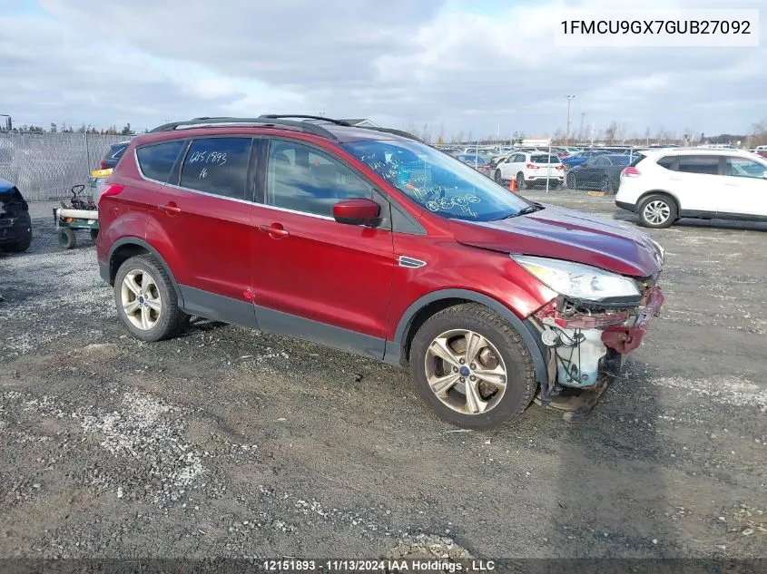 2016 Ford Escape Se VIN: 1FMCU9GX7GUB27092 Lot: 12151893