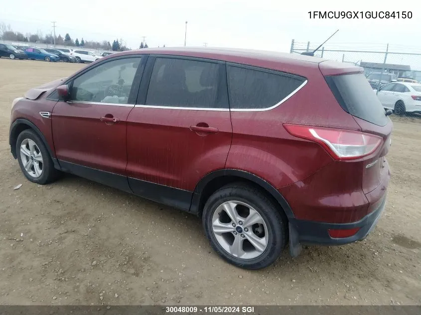 2016 Ford Escape Se VIN: 1FMCU9GX1GUC84150 Lot: 30048009