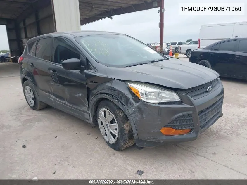 2016 Ford Escape S VIN: 1FMCU0F79GUB71060 Lot: 39502702