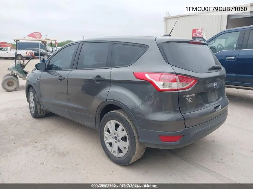 2016 Ford Escape S VIN: 1FMCU0F79GUB71060 Lot: 39502702